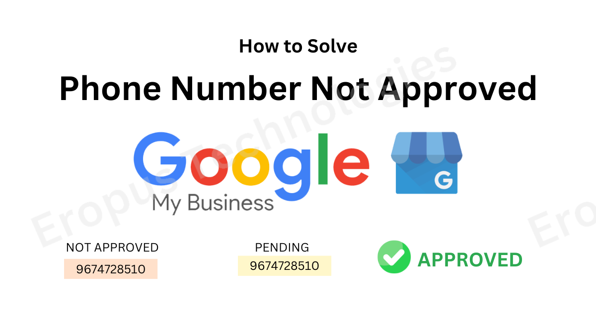 Phone is not verified - google my business - Eropus Technologies